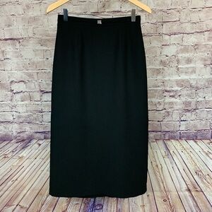 JM Collection Black Straight Maxi Skirt